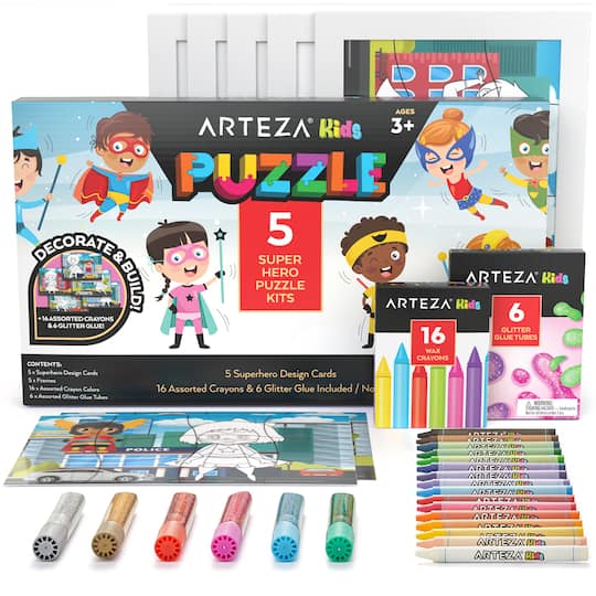 Arteza® Kids Superheroes Jigsaw Puzzle Set, 32 pcs